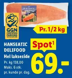 Lidl Hanseatic Delifood Hel lakseside tilbud