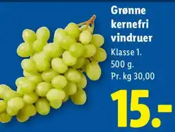 Lidl Grønne kerne fri vindruer tilbud