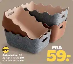 Netto Spot Opbevaring i filt tilbud