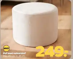Netto Spot Puf med velourstof tilbud