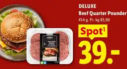 Lidl Deluxe Beef Quarter Pounder tilbud