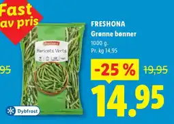 Lidl Freshona Grønne bønner tilbud