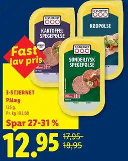Lidl 3-stjernet pålæg tilbud