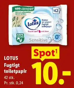 Lidl Lotus Fugtigt toilet papir tilbud