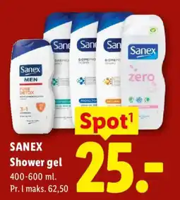 Lidl Sanex Shower gel tilbud