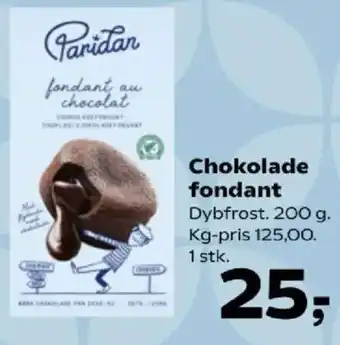 Paridan Chokolade fondant
