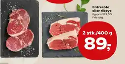 Kvickly Entrecote eller ribeye tilbud
