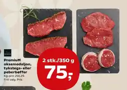 Kvickly Premium oksemedaljon tilbud