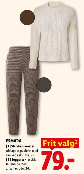 Esmara strikket sweater og joggers