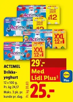 Lidl Actimel Drikke-yoghurt tilbud