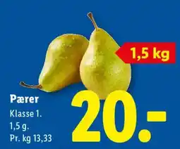 Lidl Pærer tilbud