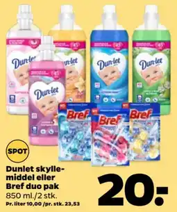 Netto Dunlet skyllemiddel eller Bref duo pak tilbud