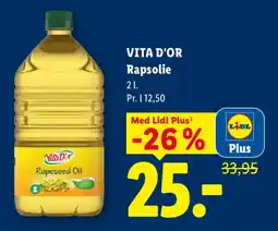 Lidl VitaDor Rapsolie tilbud
