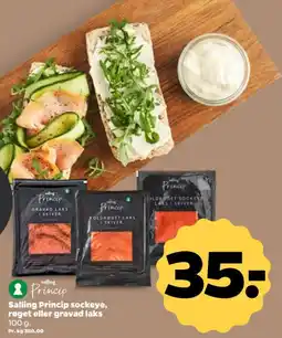 Netto Salling Princip sockeye, røget eller gravad laks tilbud