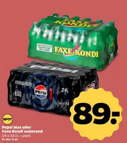 Netto Pepsi Max eller Faxe Kondi sodavand tilbud
