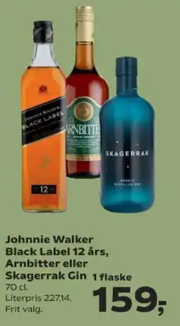 SuperBrugsen Johnnie Walker Black Label 12 års, Arnbitter eller Skagerrak Gin tilbud
