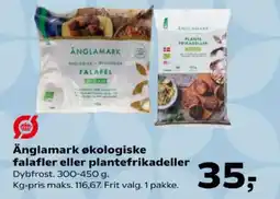 Kvickly Änglamark økologiske falafler eller plantefrikadeller tilbud