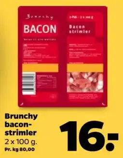 Netto Brunchy bacon-strimler tilbud
