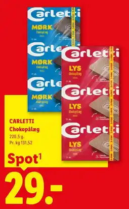 Lidl Carletti Chokopålæg tilbud
