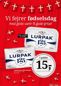 Dagli'Brugsen Lurpak smør eller smørbar tilbud