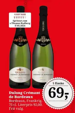 Dagli'Brugsen Dulong Crémant de Bordeaux tilbud