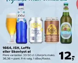 Kvickly 1664, ISH, Leffe eller Skovlyst øl tilbud