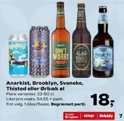 Kvickly Anarkist Brooklyn Svaneket Thisted Ørbæk øl tilbud