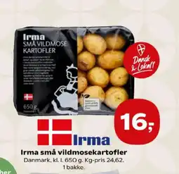Kvickly Irma små wildmosekartofler tilbud