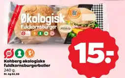 Netto Kohberg økologiske fuldkornsburgerboller tilbud