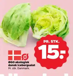 Netto ØGO økologisk icebergsalat tilbud