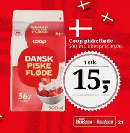 Dagli'Brugsen Coop piskefløde tilbud