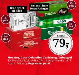 Dagli'Brugsen Monster, Coca-Cola eller Carlsberg, Tuborg øl tilbud