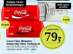 Dagli'Brugsen Coca-Cola, Monster, Somersby eller Tuborg øl tilbud