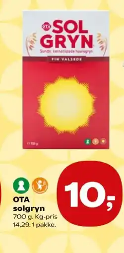 Kvickly Ota solgryn tilbud
