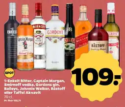 Netto 1-Enkelt Bitter, Captain Morgan tilbud