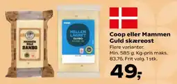 Kvickly Coop eller Mammen Guld skæreost tilbud
