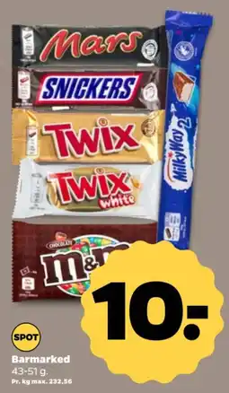 Netto Mars Snickers Twix Twix white m&m's tilbud