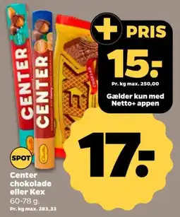 Netto Center chokolade eller Kex tilbud