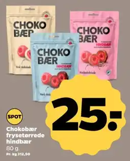 Netto Choko Bær frysetørrede hindbær tilbud