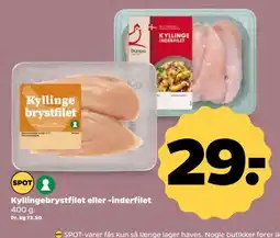 Netto Danpo Kyllingebrystfilet eller -inderfilet tilbud