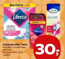 Kvickly Libresse eller Tena tilbud