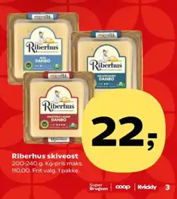 SuperBrugsen Riberhus skiveost tilbud