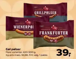 Kvickly Gøl pølser tilbud