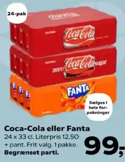 Kvickly Coca-Cola eller Fanta tilbud
