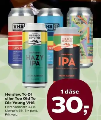 Herslev, To Øl eller Too Old To Die Young VHS