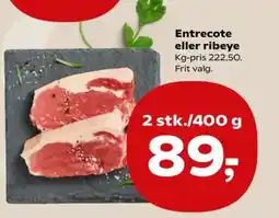 SuperBrugsen Entrecote eller ribeye tilbud