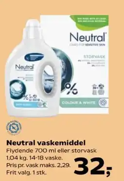 Kvickly Neutral vaskemiddel tilbud