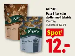 Lidl Alesto Date Bites eller dadler med lakrids tilbud