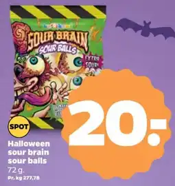 Netto Spot halloween sour brain sour balls tilbud