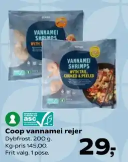 SuperBrugsen Coop vannamei rejer tilbud